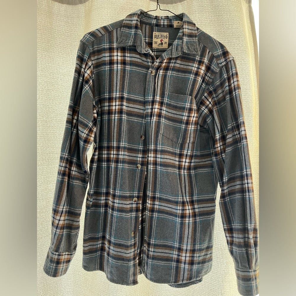 RedHead Blue Plaid Women's Top